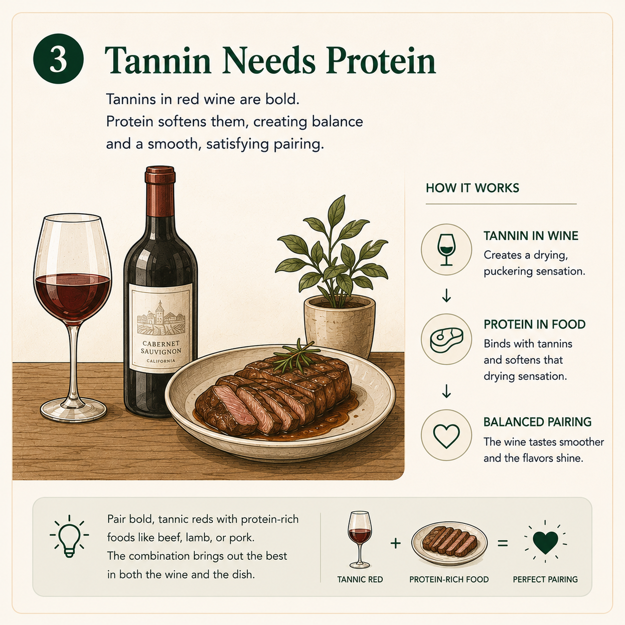 Tannin needs protein